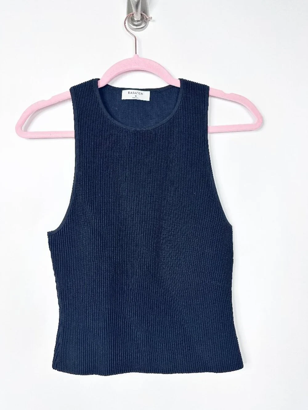Aritizia Babaton Ribbed Tank Top Navy Medium #A1834 - Picture 2 of 7